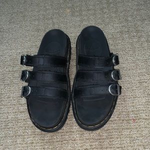 Dr Marten black platform sandal